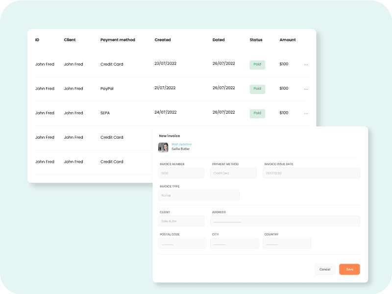 Integrated payments and invoices